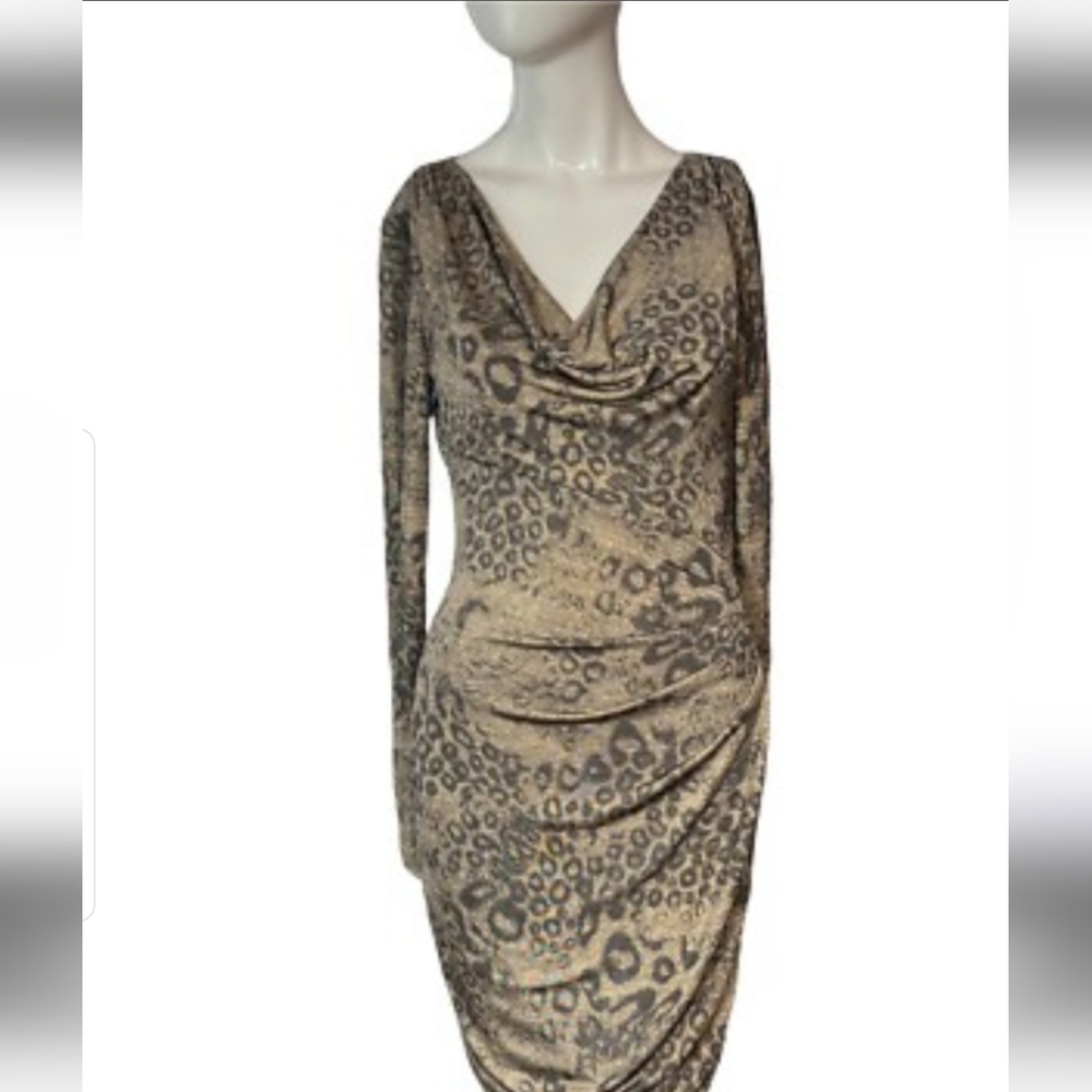 Cache Animal Print Metallic Dress - Picture 3 of 9